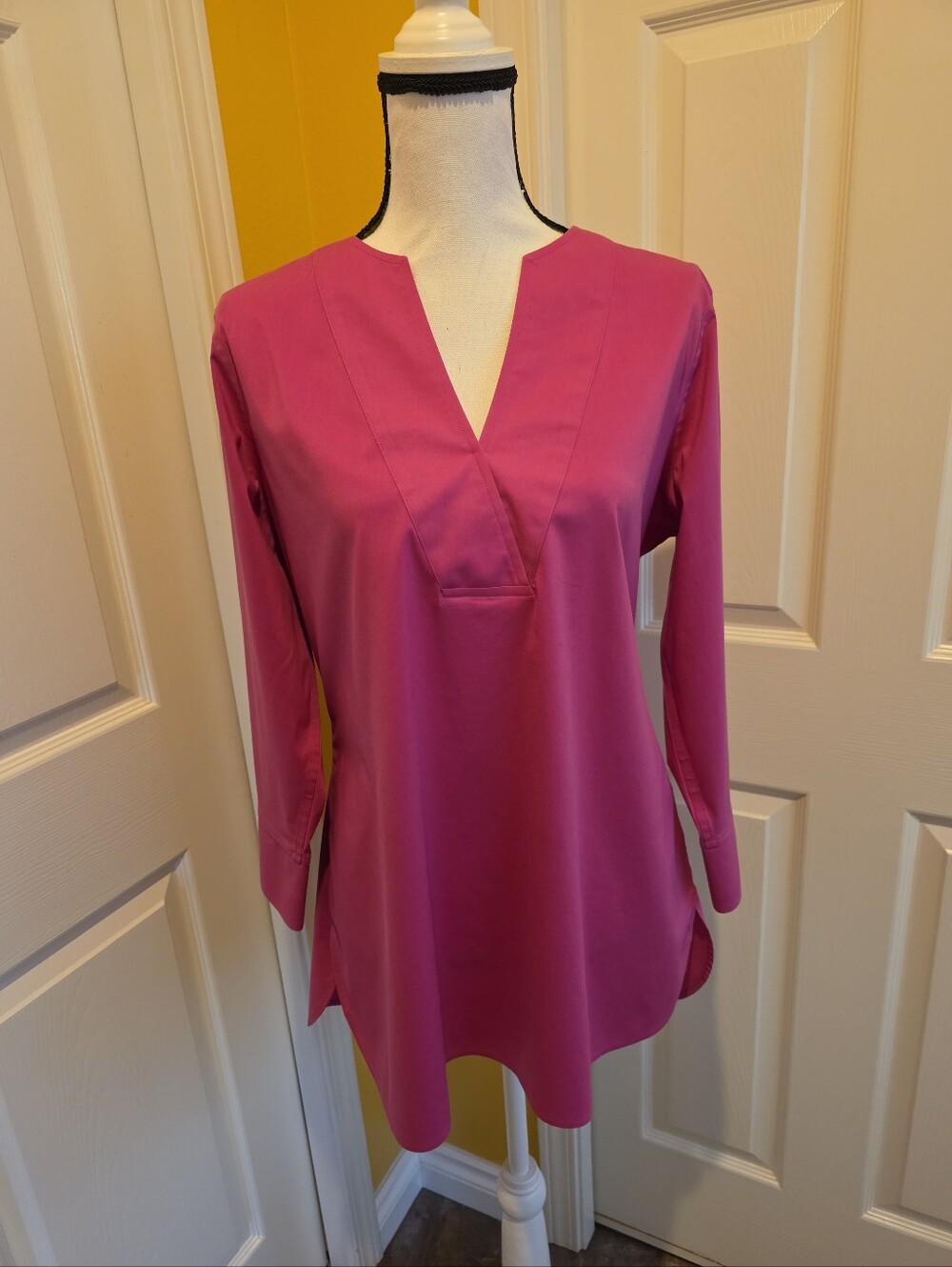 FOXCROFT PINK BLOUSE, SIZE 12